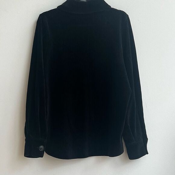 H&M Women's Button-Down Ribbed Wide Tooth Corduroy Collared Long Sleeve Sweater - Picture 2 of 8